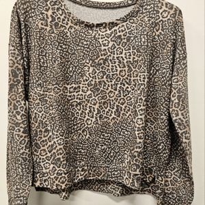 ONZIE Leopard Boyfriend Sweatshirt